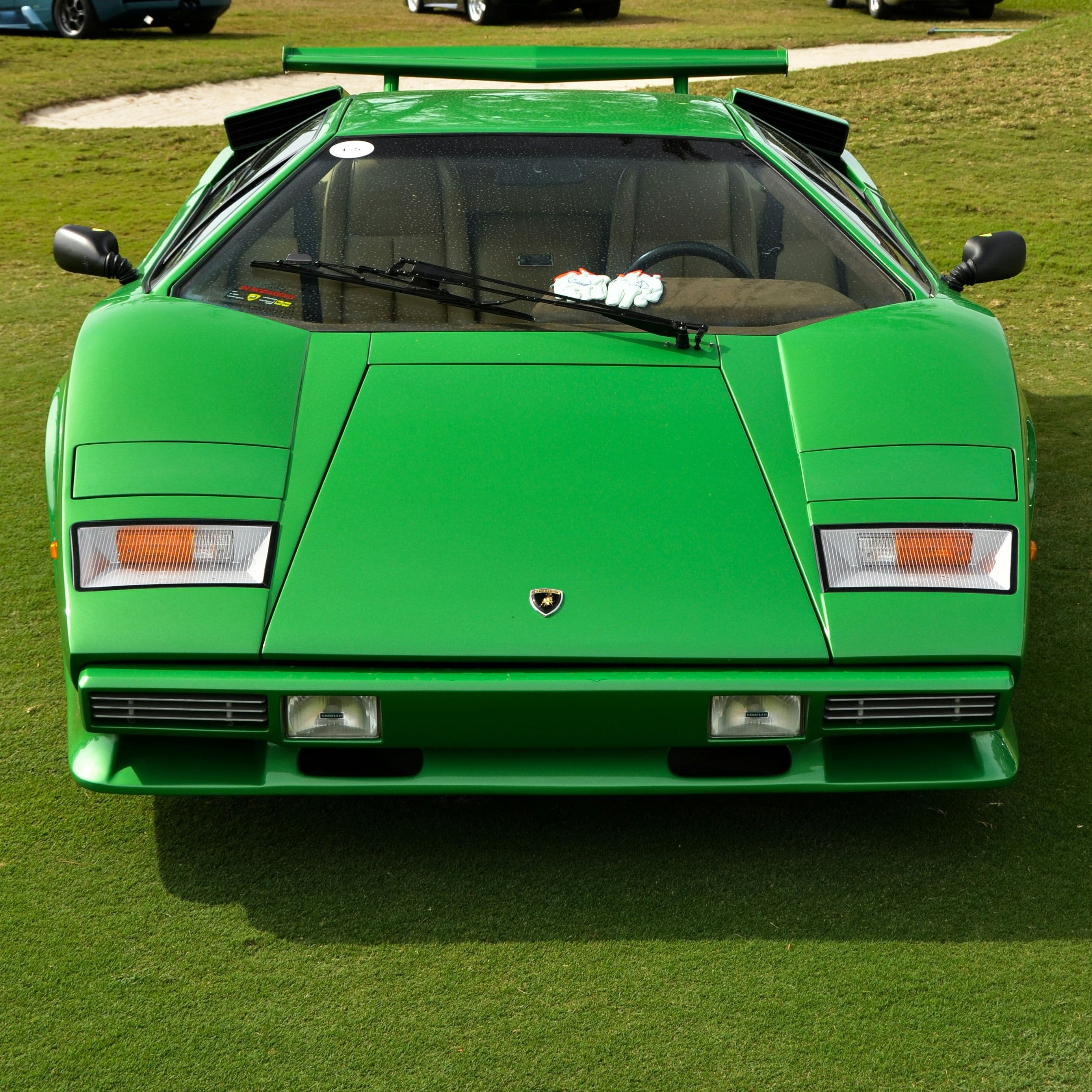 A Lamborghini Countach, shown as an example of the classic and vintage cars we source