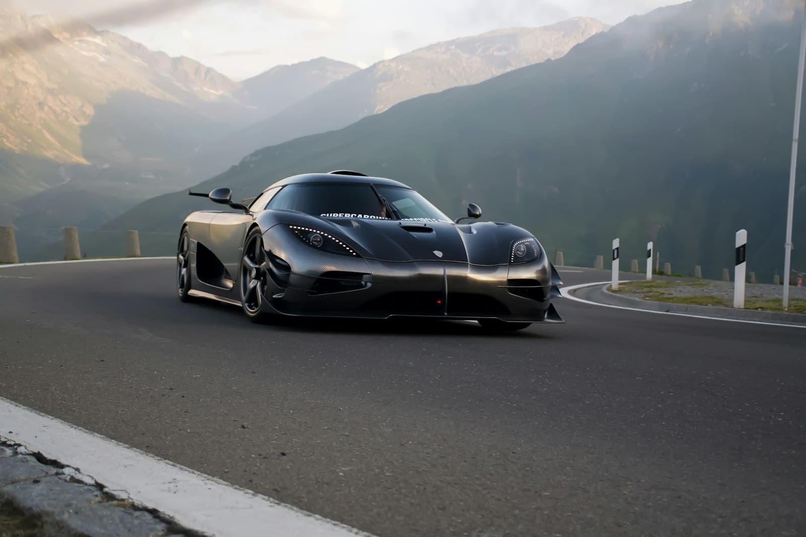 A Koenigsegg, shown as an example of the calibre of car we source